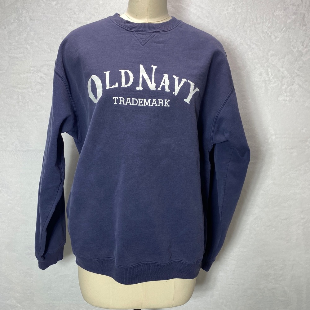 OLD NAVY VTG Y2K Oversized M Crewneck Sweatshirt Pullover Comfy Made in Mexico